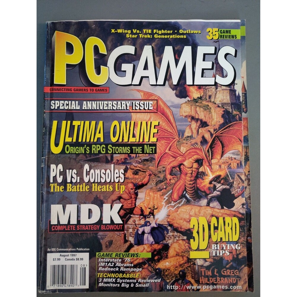 PC Games Magazine July August 1997 Ultima Online Anniversary X-Wing